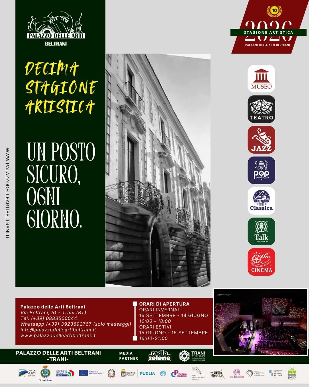 Stagione Artistica Palazzo delle Arti Beltrani 2026 - Teatro a Corte - immagine 1